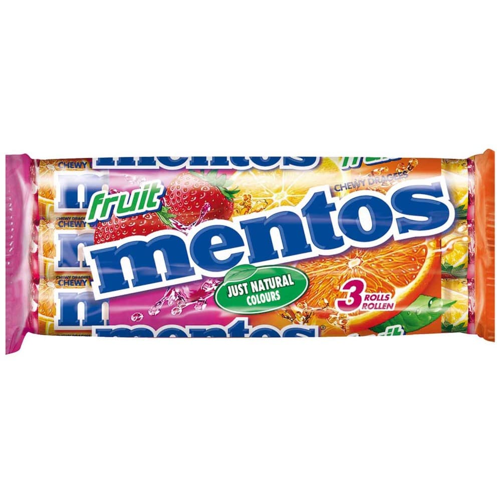 Mentos bomboni fruit/mint 3x38 g Akcija u trgovini Pivac