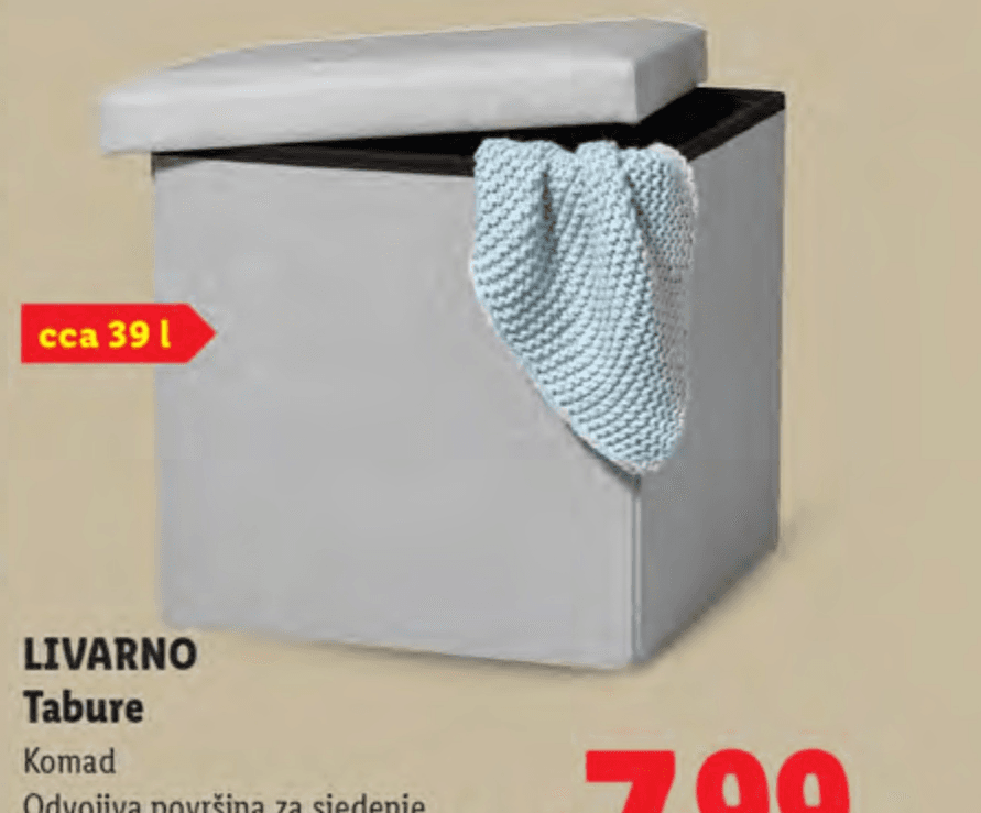 Livarno tabure Akcija u trgovini Lidl