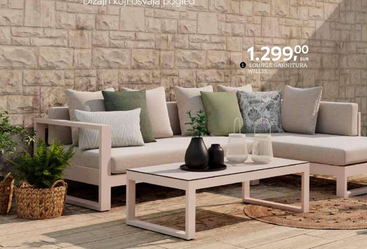 Lounge garnitura Willis Akcija u trgovini Lesnina