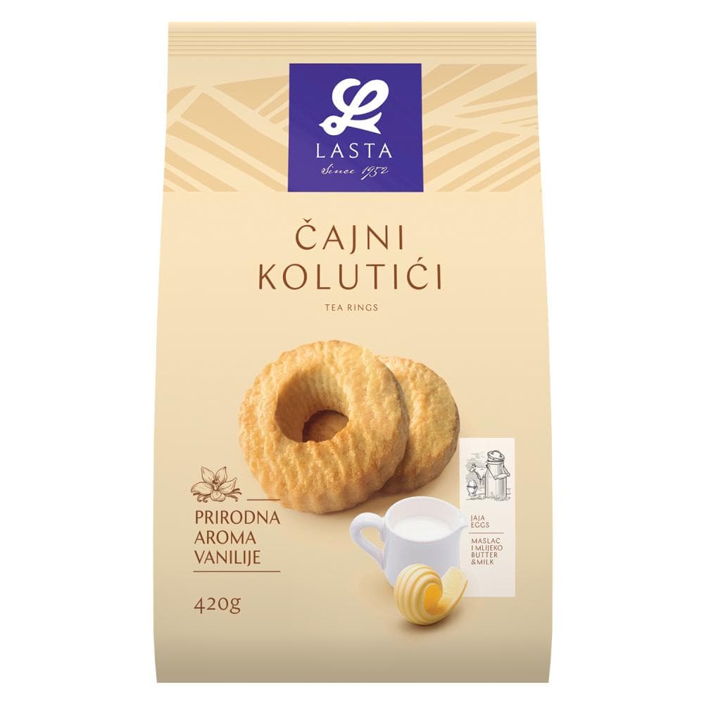 Lasta čajna kolutići 420 g Akcija u trgovini Ribola