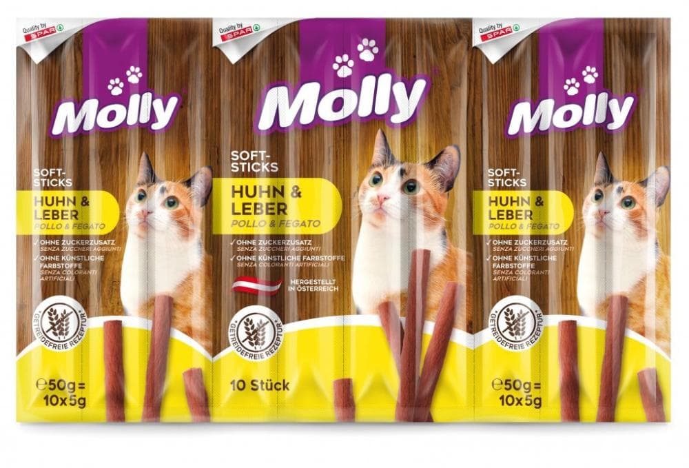 Molly poslastica za mačke 10 x 5 g ili 150 g Akcija u trgovini Spar