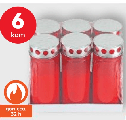 Nadgrobni lampion 6x200 g, visina cca. 18,5 cm Akcija u trgovini Kaufland