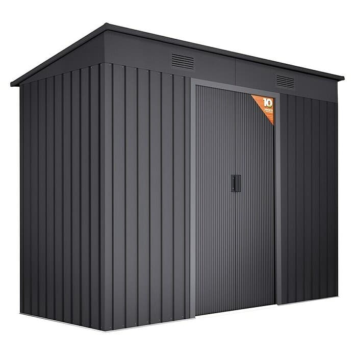 Vrtno spremište Oulu Dark 130 x 238 x 174-202 cm, 3,14 m² Akcija u trgovini Bauhaus