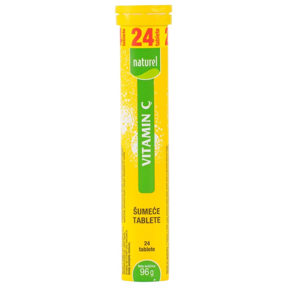 Tablete šumeće vitamin C, magnezij, multivitamin 96 g Naturel Akcija u trgovini NTL