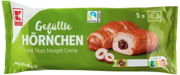 Gefüllte Hörnchen 5 x 48 g K-Classic Akcija u trgovini Kaufland