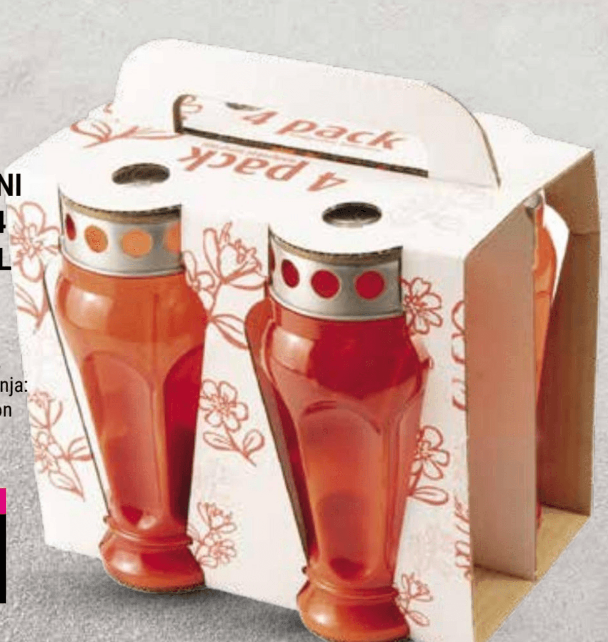 Nadgrobni lampion 4 pack Akcija u trgovini Pivac