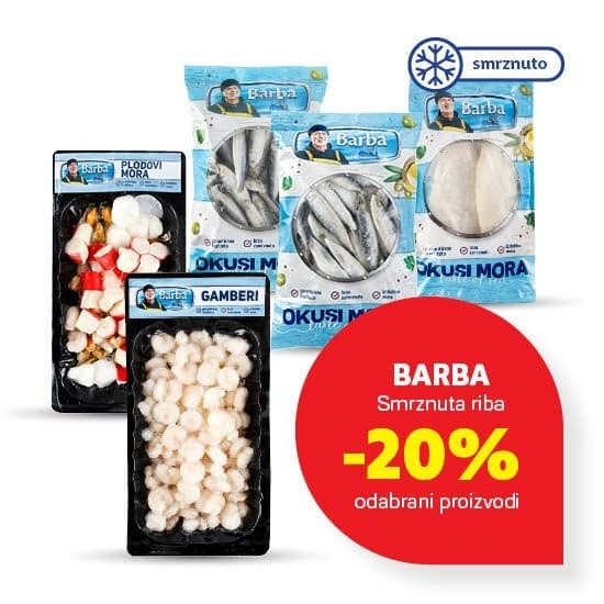 Barba Smrznuta riba 250 g-1 kg Akcija u trgovini Plodine