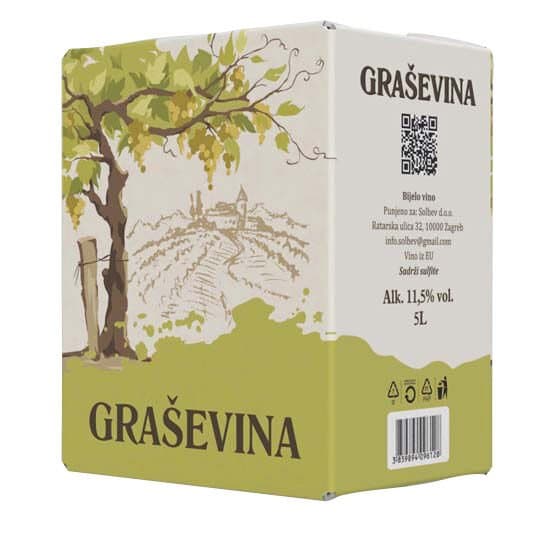 Graševina bijelo vino 5 L Akcija u trgovini Kaufland