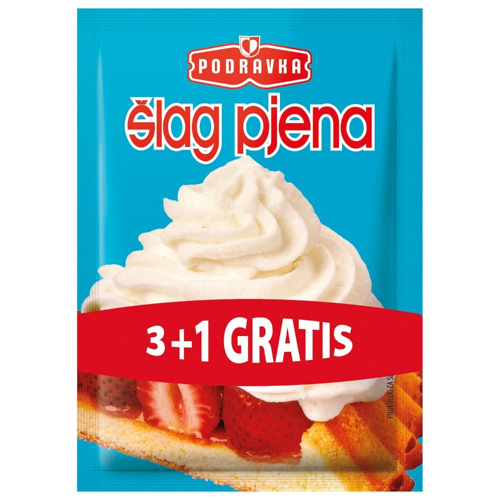 Šlag pjena s mlijekom 36 g Podravka Akcija u trgovini KTC