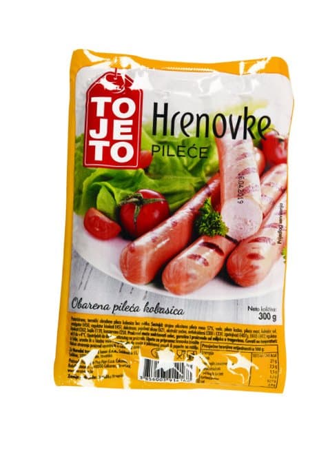 TojeTo pileće hrenovke 300 g Akcija u trgovini Gavranović