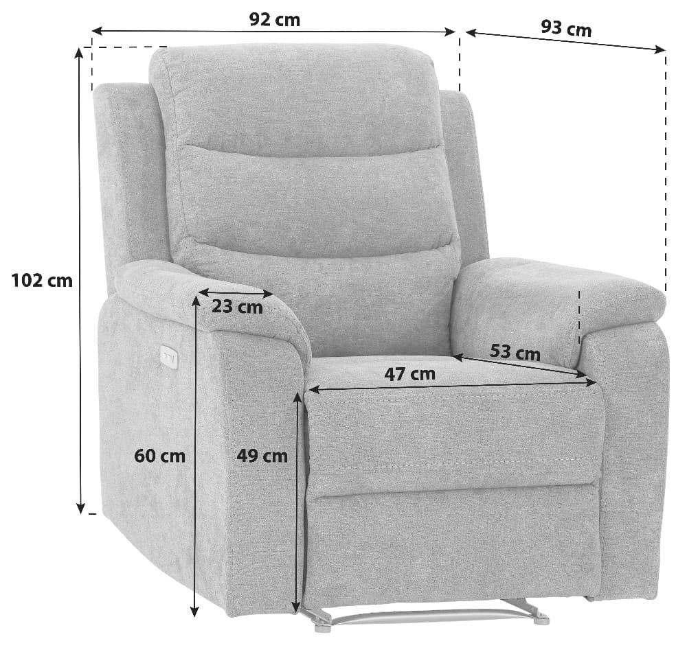Relax fotelja BERTO 95x78cm Akcija u trgovini Harvey Norman