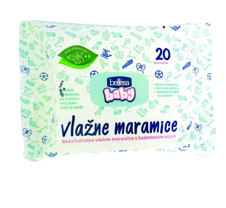 Bellesa baby vlažne maramice 20 kom Akcija u trgovini NTL