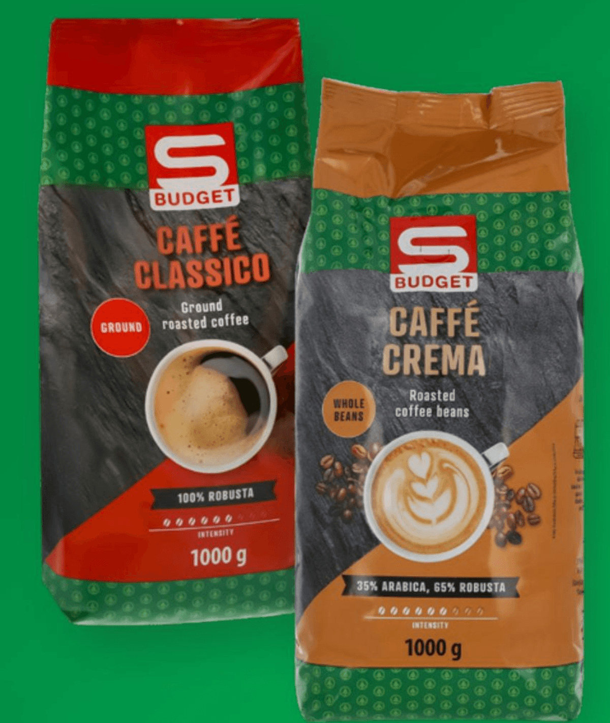 Kava u zrnu 1 kg S Budget Akcija u trgovini Spar
