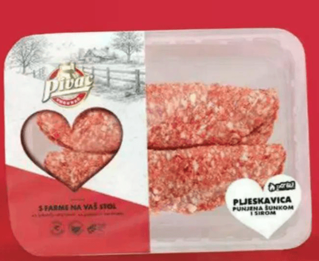 Pivac Pljeskavica punjena šunkom i sirom 400 g Akcija u trgovini Pivac