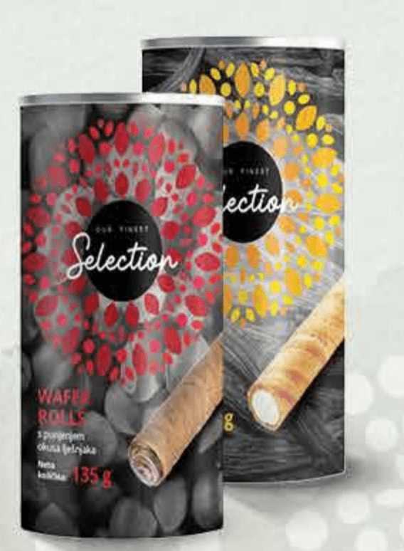 Selection wafer rolls vanilija ili lješnjak-čokolada 135 g Akcija u trgovini Plodine