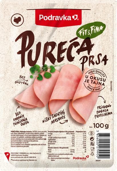 Podravka domaća šunka, pileća prsa ili pureća prsa naresci 100 g Akcija u trgovini KTC