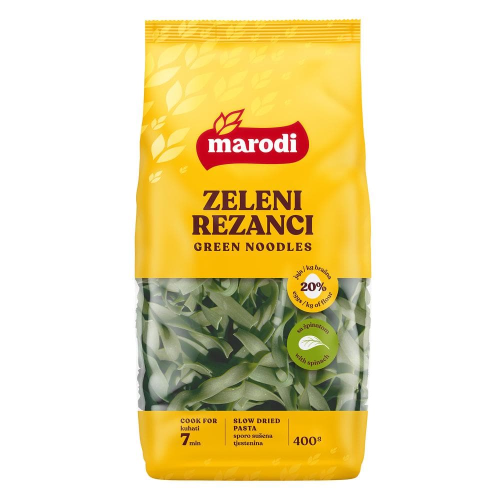 Marodi Zeleni rezanci 400 g Akcija u trgovini Pivac
