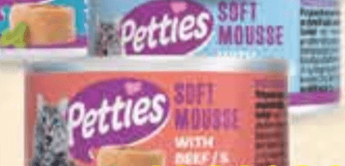 Petties Mousse za mačke 85 g Akcija u trgovini Plodine