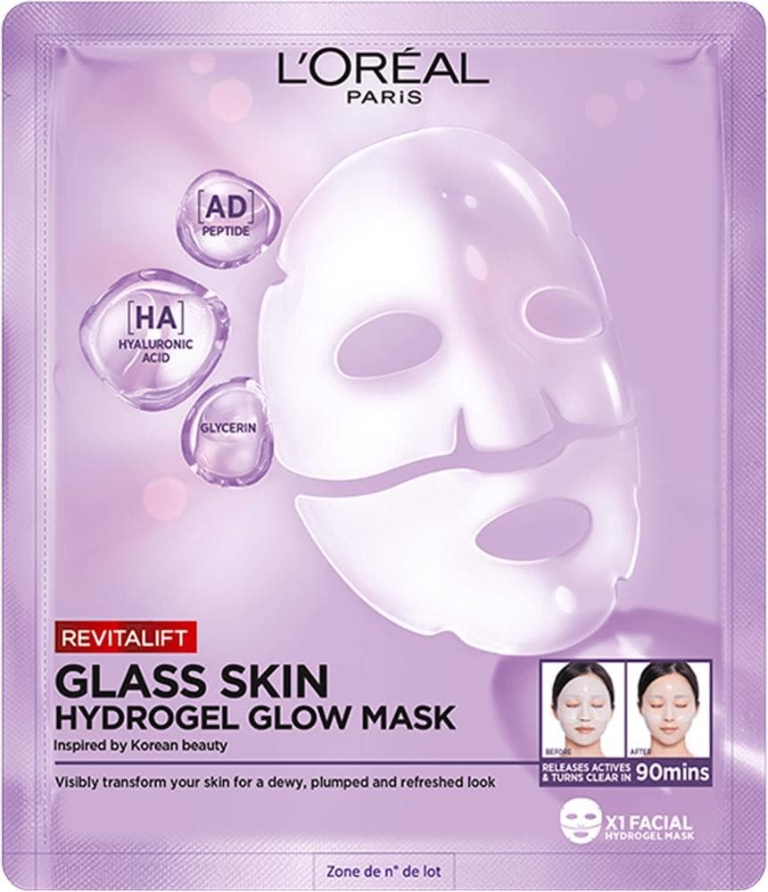 L'Oreal Glass skin hydrogel glow maska za lice 1 kom Akcija u trgovini Spar