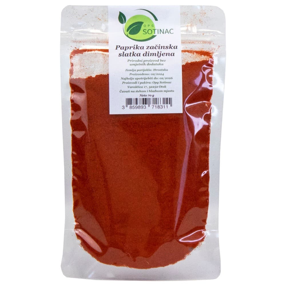Sotinac mljevena paprika slatka, dimljena 70 g Akcija u trgovini Konzum