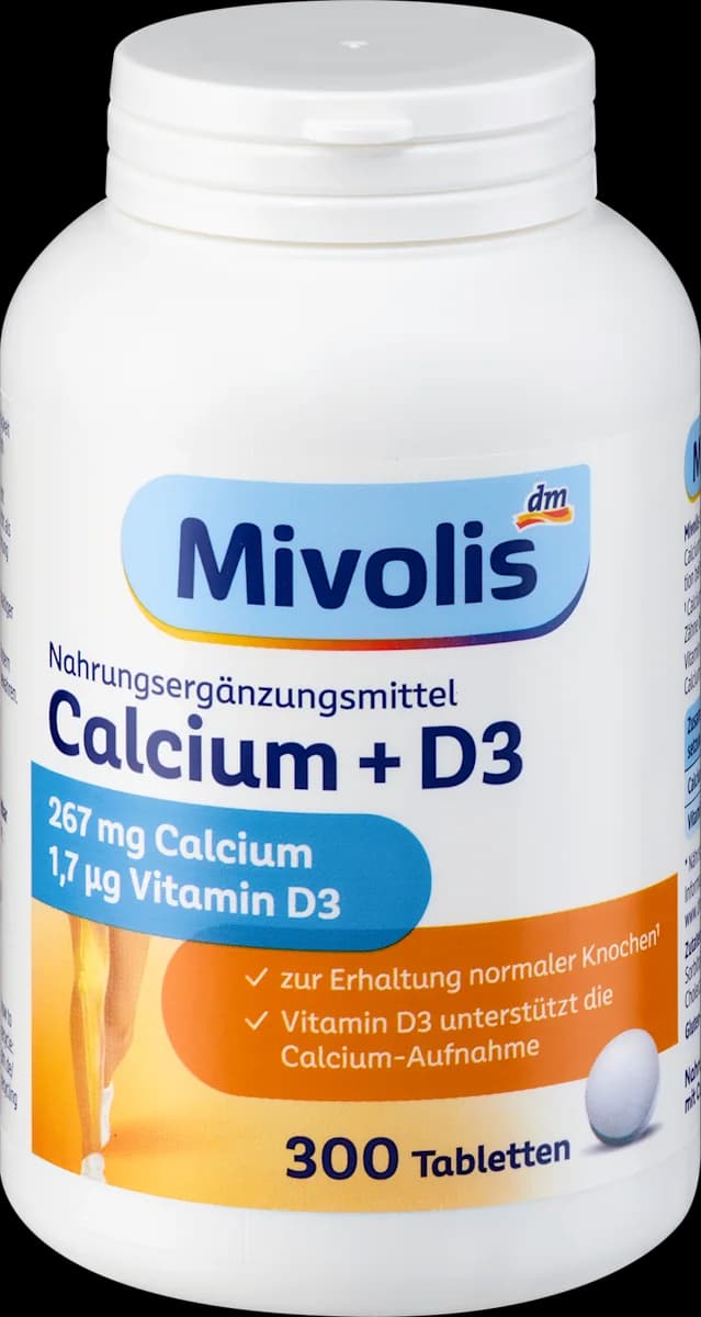 Mivolis tablete kalcij + D3 300 kom. Akcija u trgovini Dm