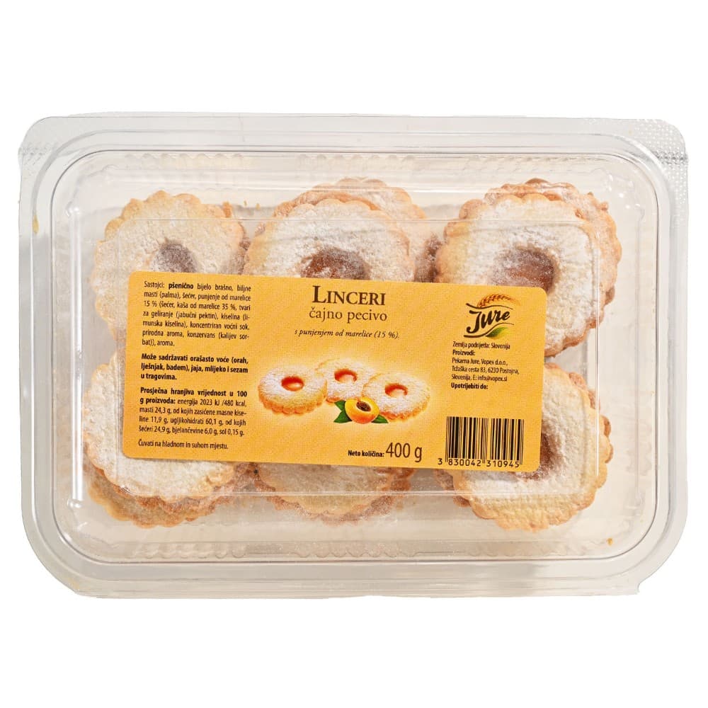 Keksi Lincer kakao/marmelada marelica 400 g Akcija u trgovini Eurospin