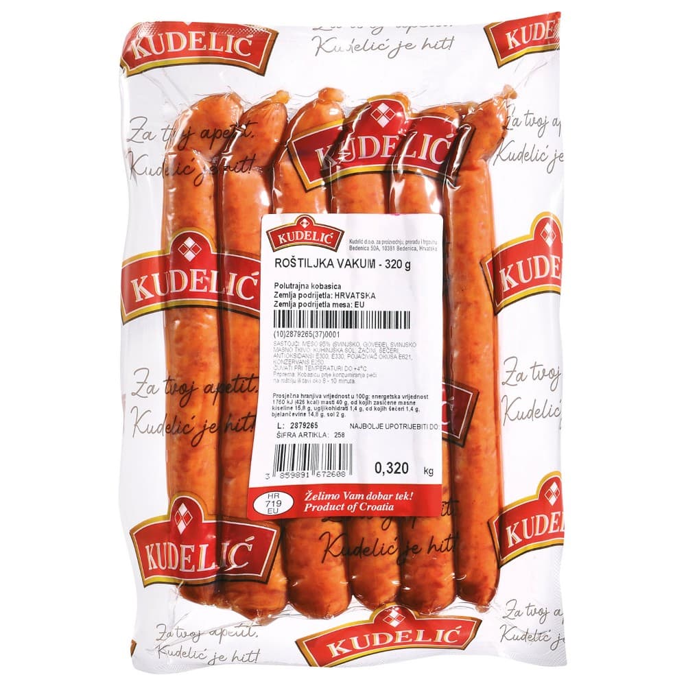 Kudelić Kobasica Roštiljka 320 g Akcija u trgovini NTL