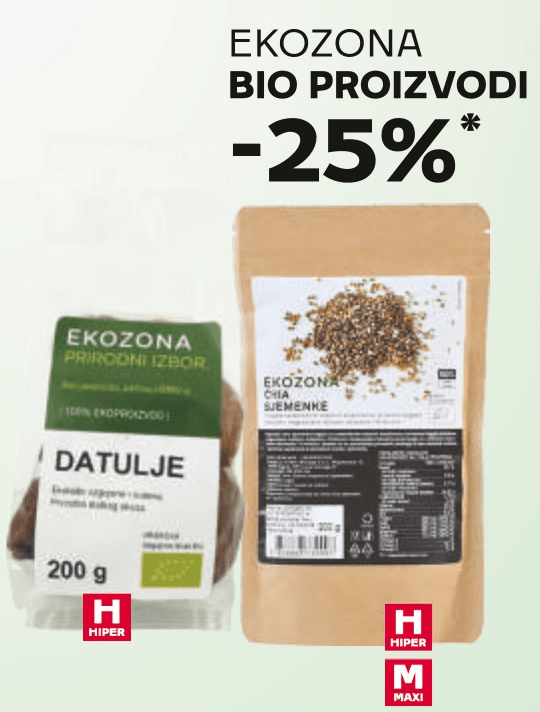 Ekozona Bio proizvodi Akcija u trgovini Tommy