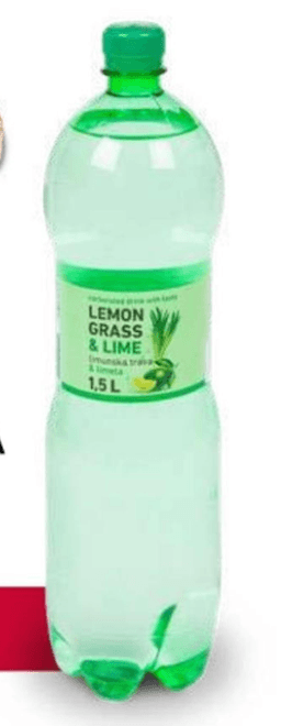 Gazirana voda limunska trava i limeta