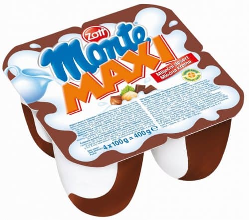 Zott Monte Čokolada Maxi 4 x 100 g Akcija u trgovini Stanić Diskont