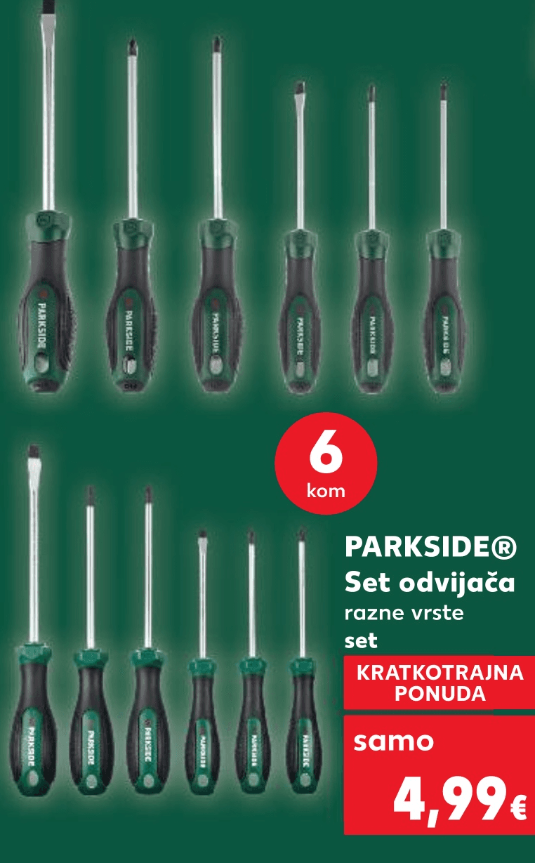 Set odvijača 6 kom PARKSIDE® Akcija u trgovini Kaufland