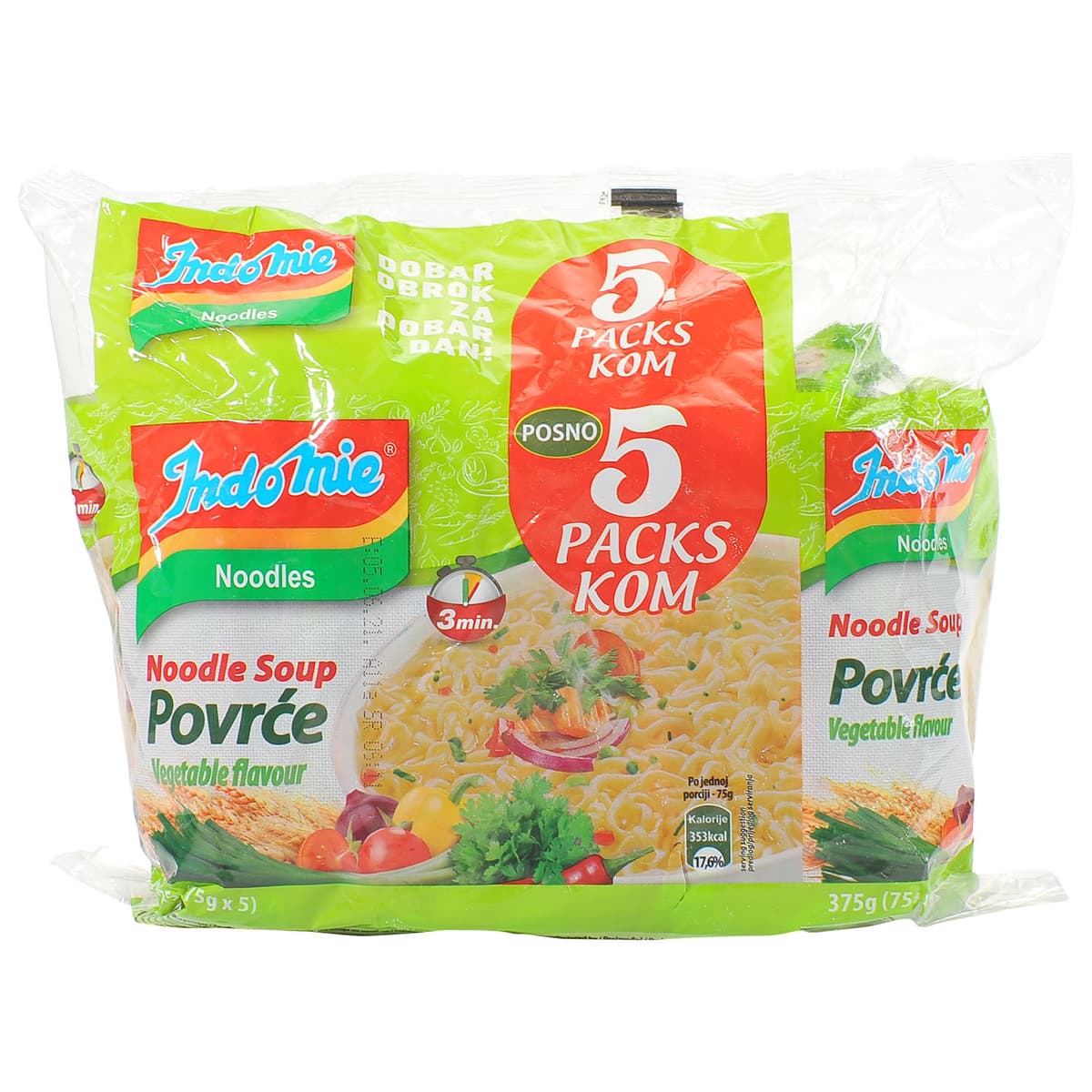 Indomie juha od povrća 5x75g Akcija u trgovini Vrutak