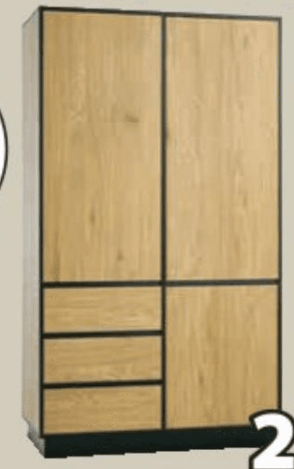 Odense ormar Š120xV210xDub60 cm Akcija u trgovini Jysk