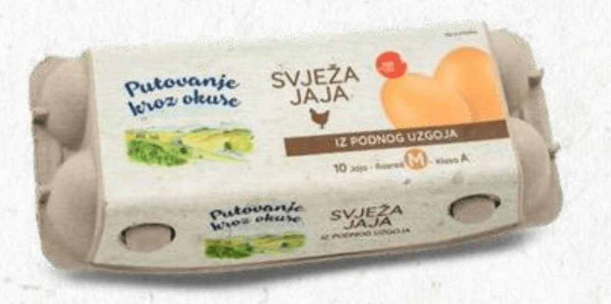 Svježa jaja iz podnog uzgoja 10 kom Putovanje kroz okuse Akcija u trgovini Eurospin