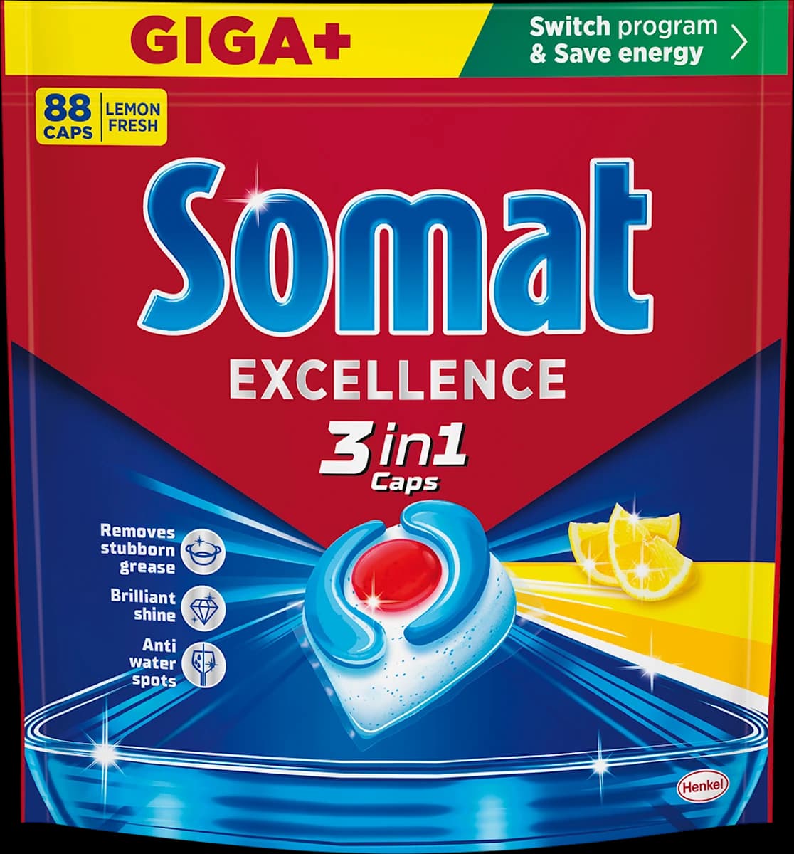 Somat Excellence Tablete ili gel za strojno pranje posuđa 3in1 70/1, 4in1 60/1, 5in1 54/1 ili 1,37 L/76 pranja Akcija u trgovini Spar