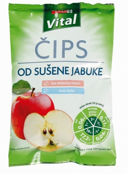Čips od jabuke Vital 50 g Akcija u trgovini Spar