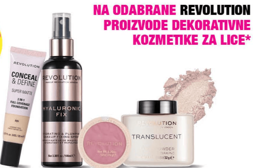 Revolution dekorativna kozmetika za lice Akcija u trgovini Bipa