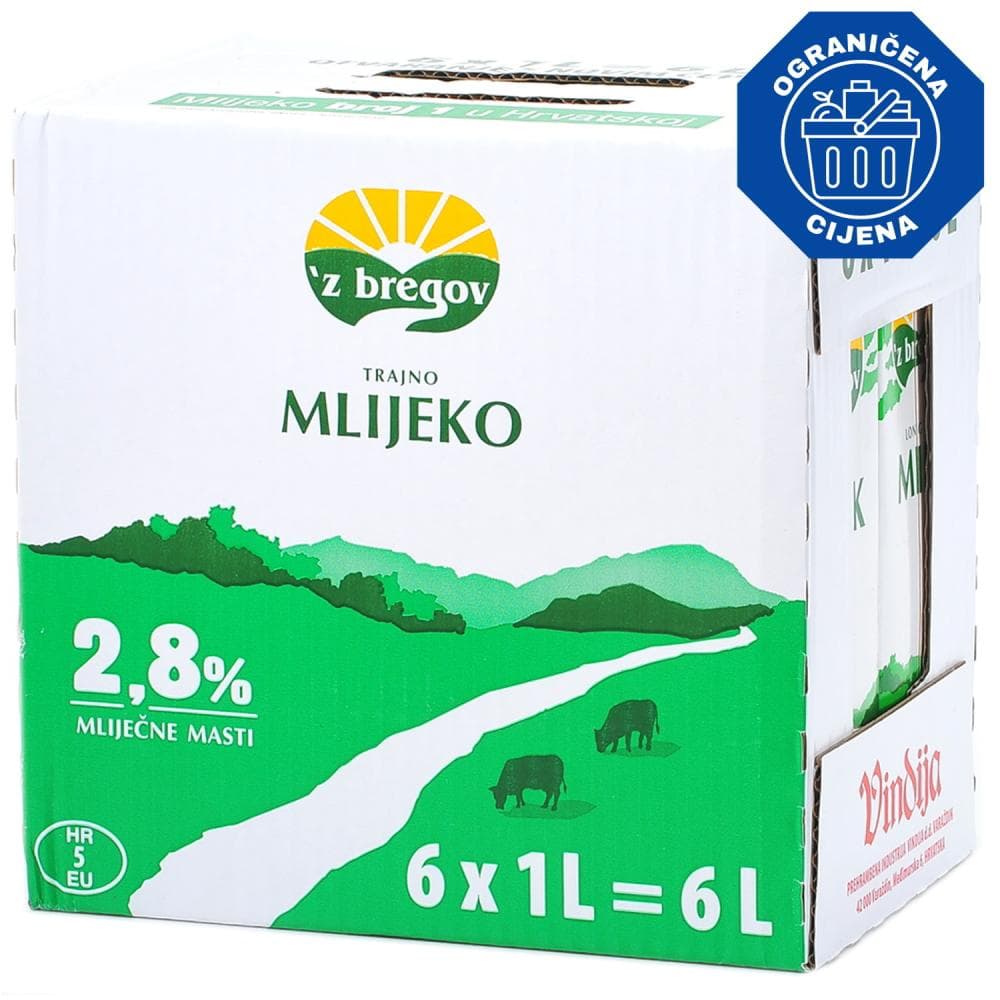 'Z bregov Trajno mlijeko 6 x 1 l Akcija u trgovini Lidl