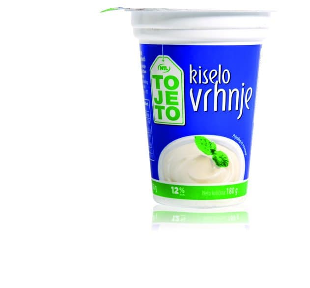 Tojeto kiselo vrhnje 180 g Akcija u trgovini Trgovina Krk