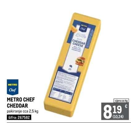 Metro Chef Red Cheddar sir 1 kg Akcija u trgovini Metro