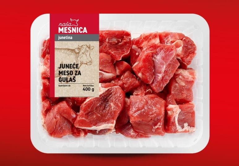 Svježe juneće meso za gulaš 400 g Mesnica Akcija u trgovini Lidl