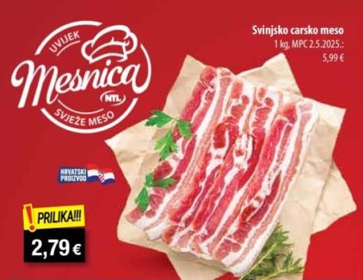 Mesnica svinjsko carsko meso 1 kg Akcija u trgovini NTL