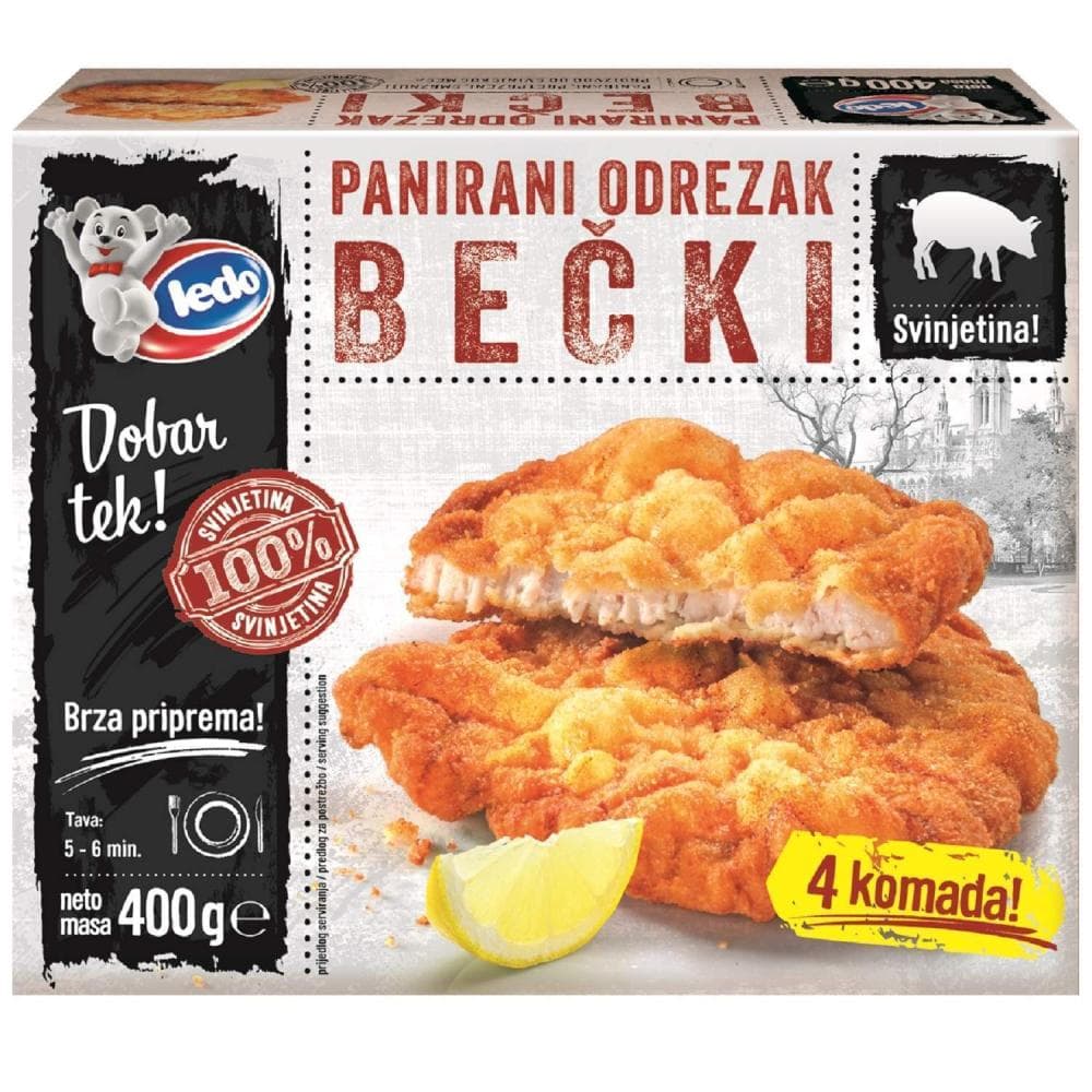 Zagrebački ili bečki odrezak Ledo 400g Akcija u trgovini KTC
