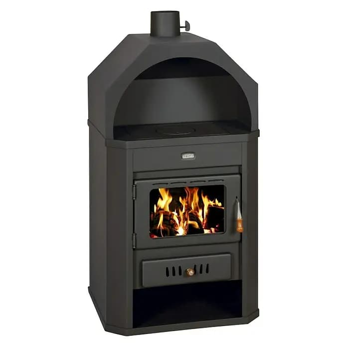 Kamin na drva 'Thalia Nera Plus Lite' d 39 x š 41,6 x v 96,2 cm, Ø dimovodne cijevi 12 cm, za prostorije do 122 m³ Akcija u trgovini Bauhaus