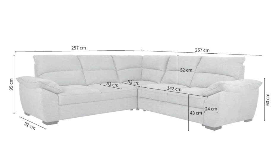 Dora Max kutna garnitura 257 x 257 x 93 cm Akcija u trgovini Prima