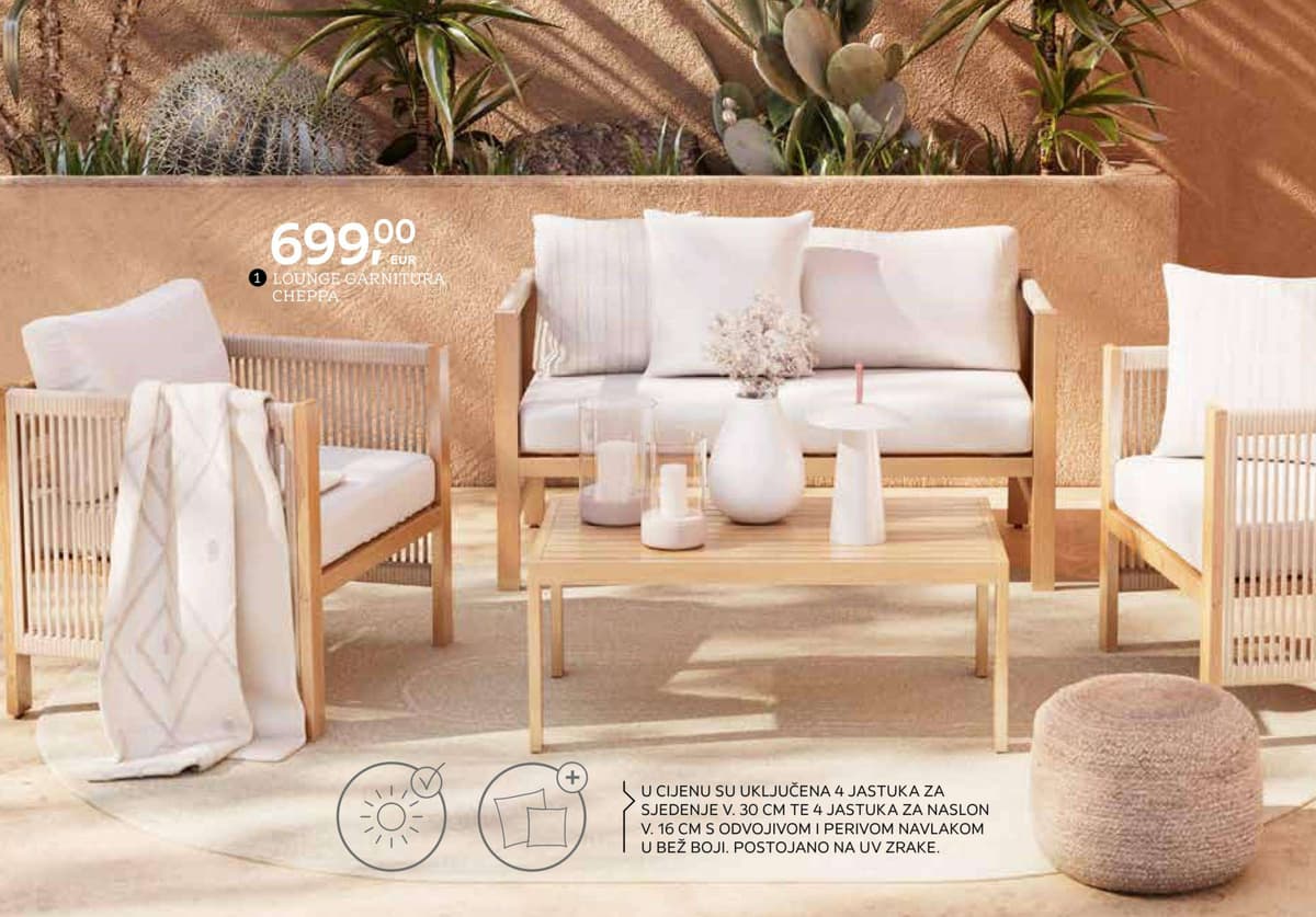 Lounge garnitura Cheppa Ambia Garden Akcija u trgovini Lesnina