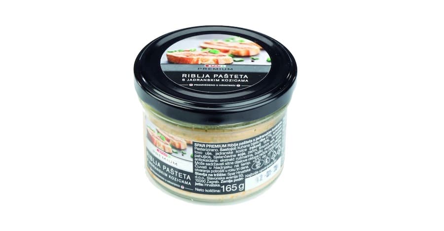 Spar Premium pašteta s jadranskim kozicama 165 g Akcija u trgovini Spar