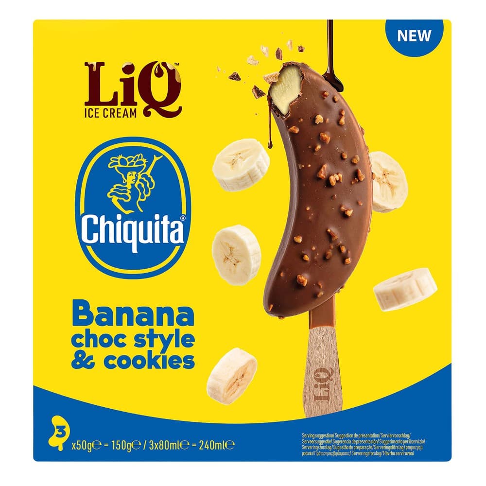 Chiquita banana sladoled 3x80 ml Akcija u trgovini Konzum