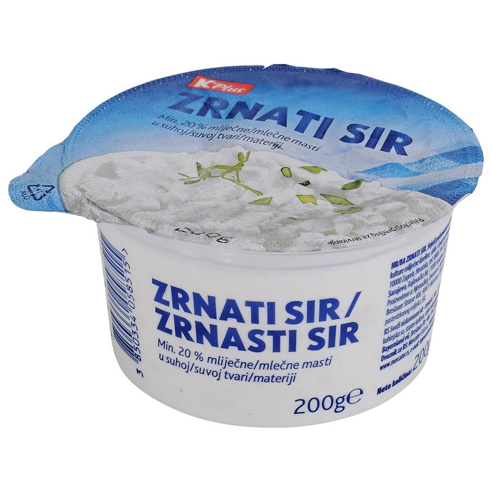 K Plus zrnati sir 200g Akcija u trgovini Konzum