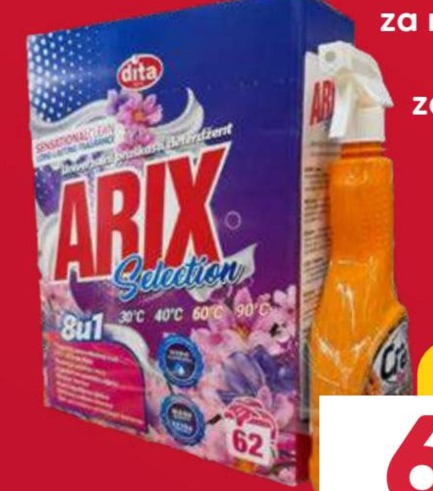 Arix Selection praškasti deterdžent za rublje 4 kg Akcija u trgovini Pivac